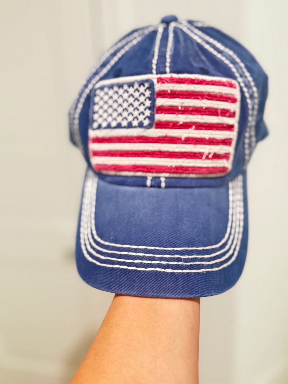 NEW, KBETHOS Navy Blue 🇺🇸 American Flag Cotton Baseball Cap